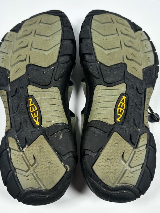 Keen Men\'s Newport Leather Sandal Waterproof Closed-Toe Size 13 Gray Olive Green main image 7